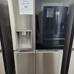 LG 27CF REFRIGERATOR 1299! SIDE BY SIDE! 1 YEAR WARRANTY  INCLUDED