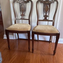 Antique Wood Chairs 