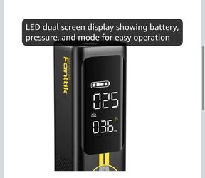 Tire Inflator Portable Air Compressor, 1 Min Fast Inflation, 150PSI Cordless Tire Inflator with LED Dual Screen, Suitable for MPV, Car, Motorcycle, Up