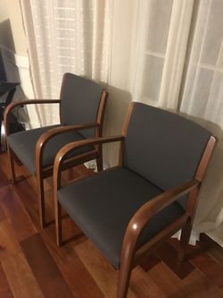 2 wooden chairs