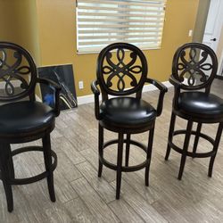 Traditional Style Bar Stools (3)