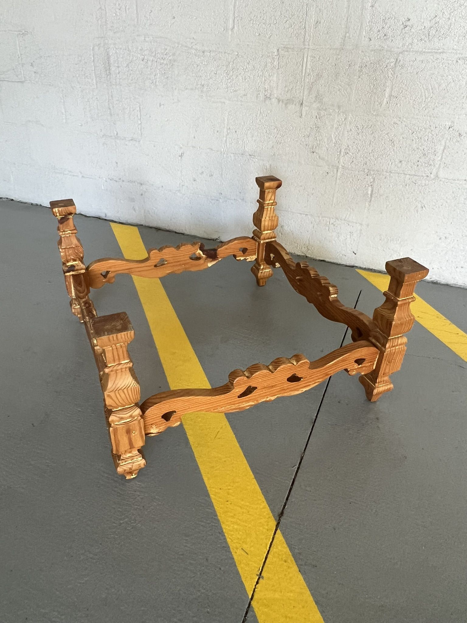 Wood Coffee Table Base (No Top) 29.5”x29.5”xH16.5”