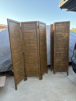 🚪 Pier 1 Imports Bamboo/Rattan Tri-Fold Room Divider