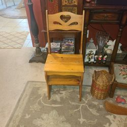 Vintage Library Chair/ Ladder 