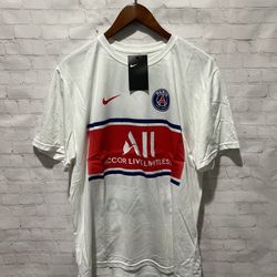 Lionel Messi Paris Saint Germain Nike Name & Number Jersey Tee White XL Brand New