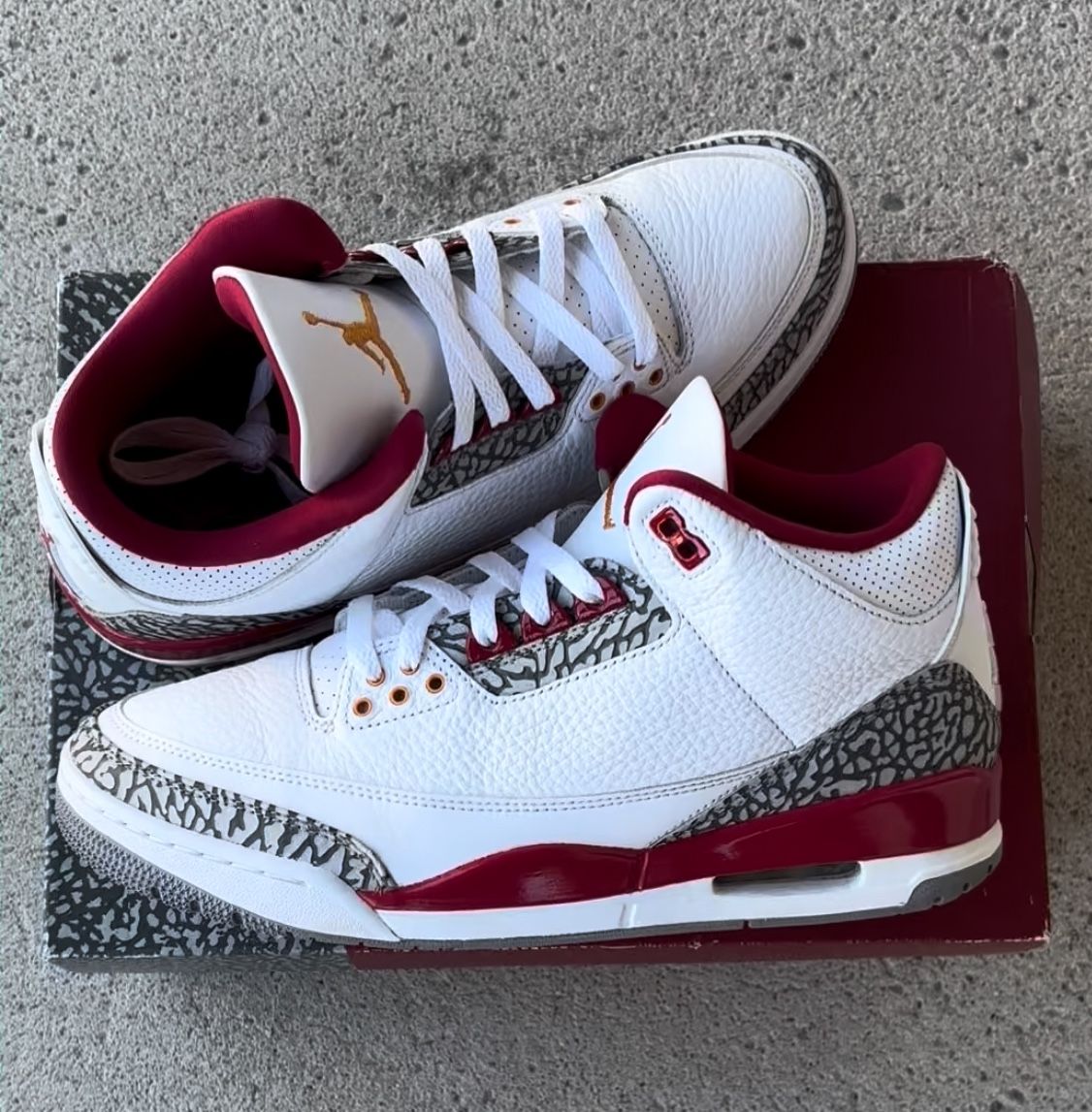 Jordan 3 Cardinal Red