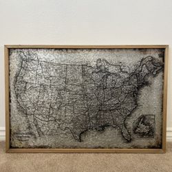 US Map Wall Art 24”x36”