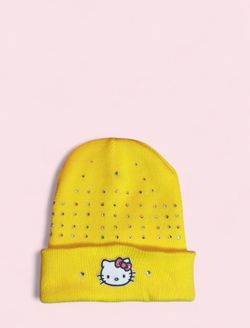 Yellow Hello kitty beanie.