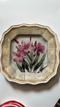 Vintage floral plate
