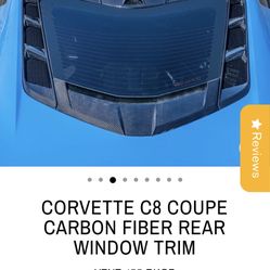 CORVETTE C8 COUPE CARBON FIBER REAR WINDOW TRIM