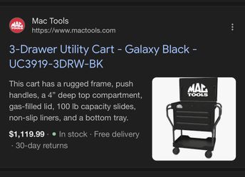 Mac tool cart