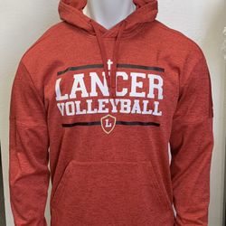 Adidas Climawarm Sweater Hoodie Hood Red L Lancer Volleyball Team Jacket