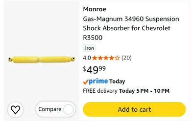 Monroe Gas-Magnum 34960 Suspension Shock Absorber for Chevrolet R3500