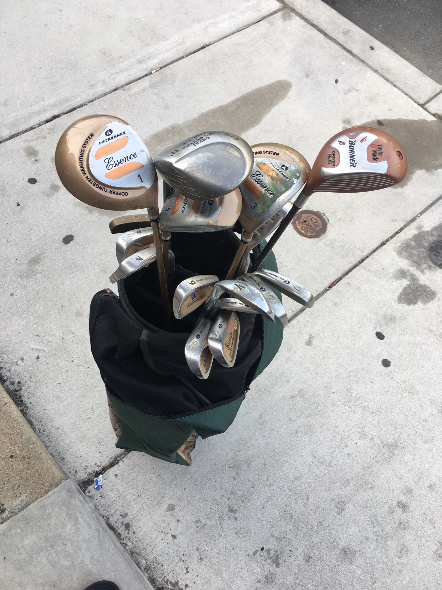Golf clubs and Bag