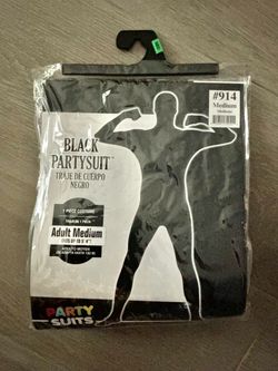 Halloween Costume Party Suits Black Partysuit Adult Medium M