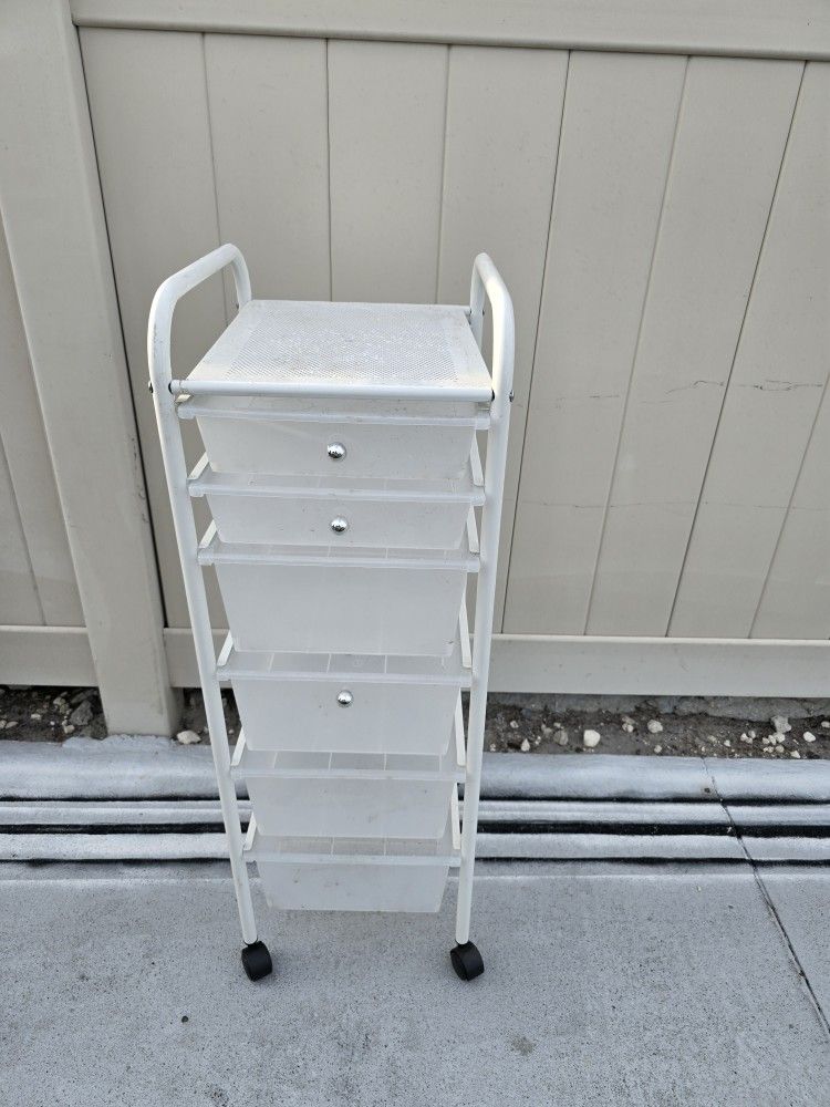 6 DRAWER ROLLING STORAGE CART.