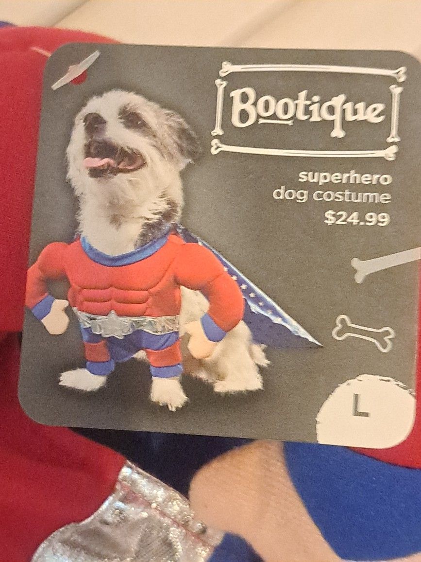 NWT Halloween Dog Super Hero Costume Sz L