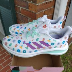 New Adidas FortaRun LEGO Dots Gs Size 7y = Women 8.5