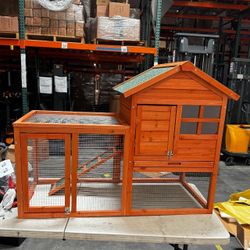 New in Box  48" Wooden Chicken Coop Rabbit Hutch Indoor and Outdoor Bunny Cage