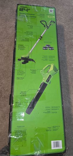 Greenworks Powerall 24V String Trimmer & Blower Combo New Never Used.
