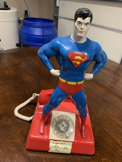 Superman phone - nostalgic rotary telephone