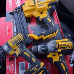Dewalt Nailer And Drill And Impactor