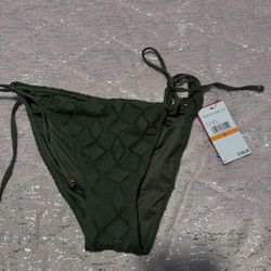 Nwt Womens Small Vince Camuto Green Crochet Bikini Bottoms Only 