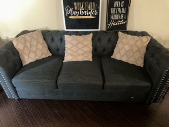 Adolina 82" Rolled Arm Chesterfield Sofa