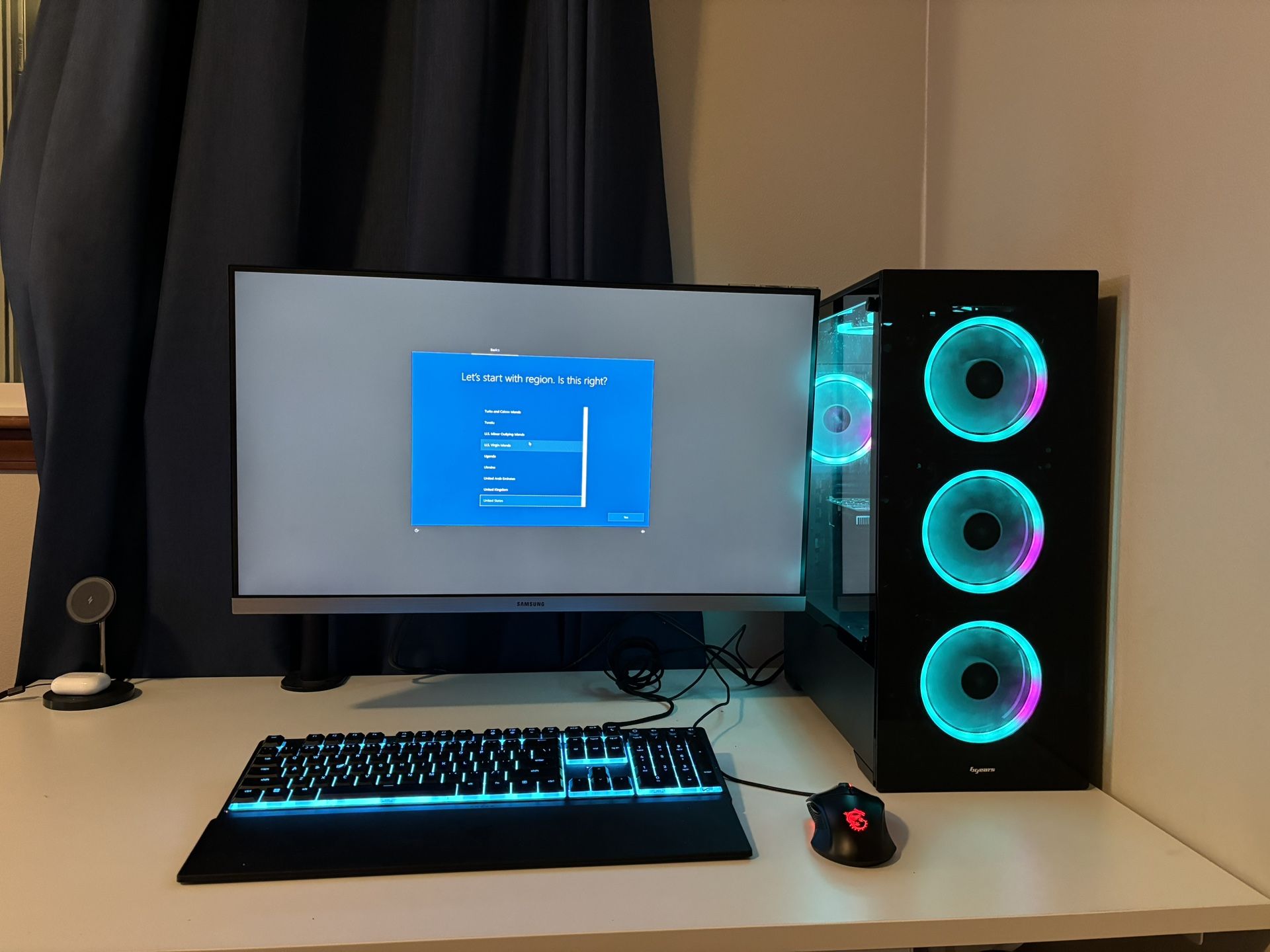 PC and Vertical Monitor