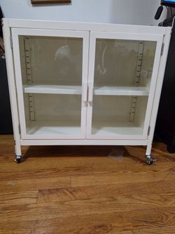 2 Door Metal Rolling Locker Storage Cabinet Chalk White - Room Essentials™