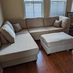 New Sand Sectional Couch! Free Delivery 🚚! Financing Available! 