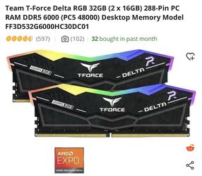 Team T-Force Delta RGB DDR5 32GB RAM Kit
