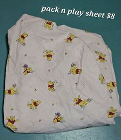 Baby winnie the pooh pack n play sheet