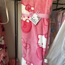 Hello Kitty Faux Fur Bow Blanket