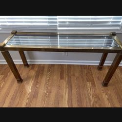 Entry / Console Table, Brushed Brass. Pretty