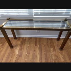 Entry / Console Table, Brushed Brass.