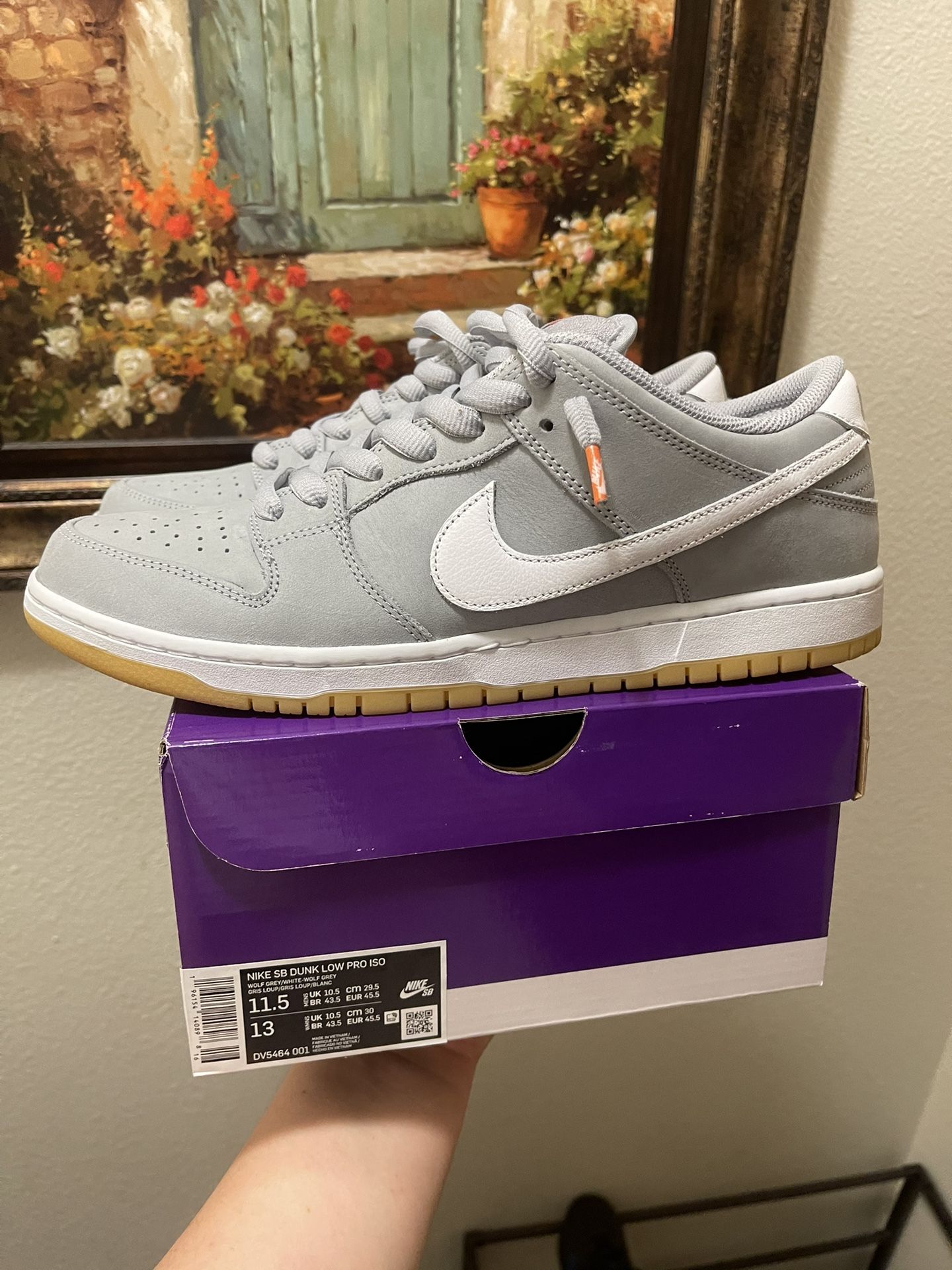 Nike SB Dunk Low Orange Label Wolf Grey Gum sneakers
