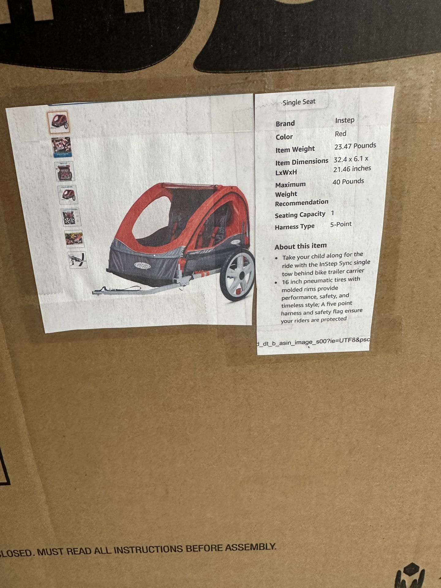 Kids bike trailer