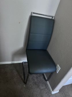 Gray Leather Chair