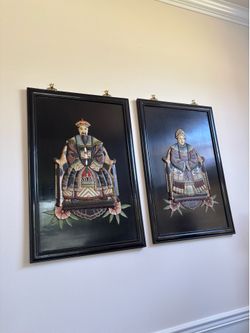 King and queen Chinese art (animal bones)