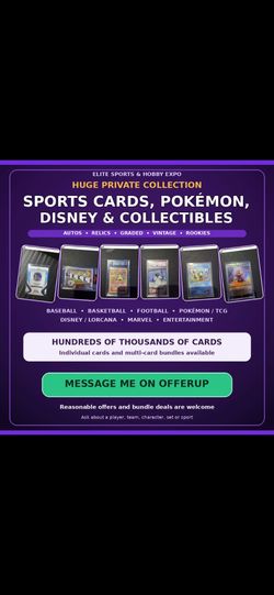 Sports Cards, Pokémon, Disney, Collectibles and  more...