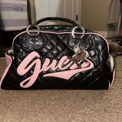 Vintage pink and black Guess Bag