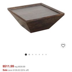 Wood Coffee Table New In Box