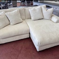 AP🎉 Soft 2 Piece Sectional Couch With Chaise// Fast Delivery - Financing 