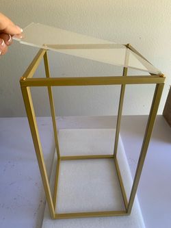 Rent Gold Metal and Glass Terrarium Lantern