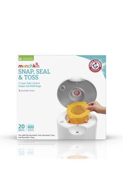Munchkin snap seal and toss diaper pail refills and deodorizers