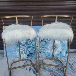 Angelic NEW White & Gold BARSTOOL/ Bar Stool Set