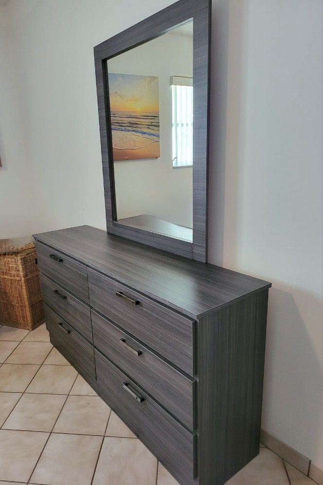 NEW DOUBLE DRESSER- With MIRROR--ASSEMBLED