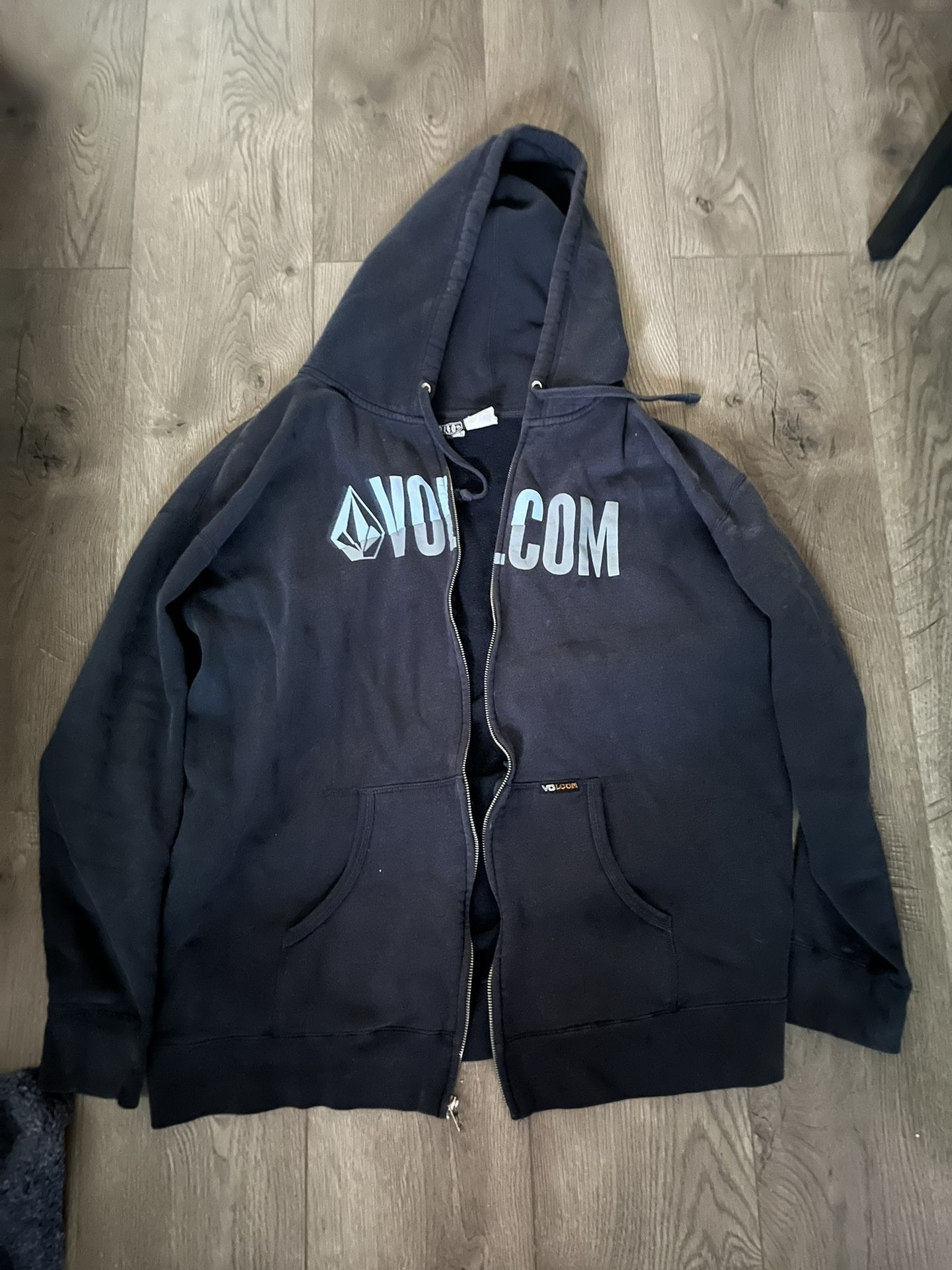 Volcom Vintage Zip Up Hoodie Y2k Grunge
