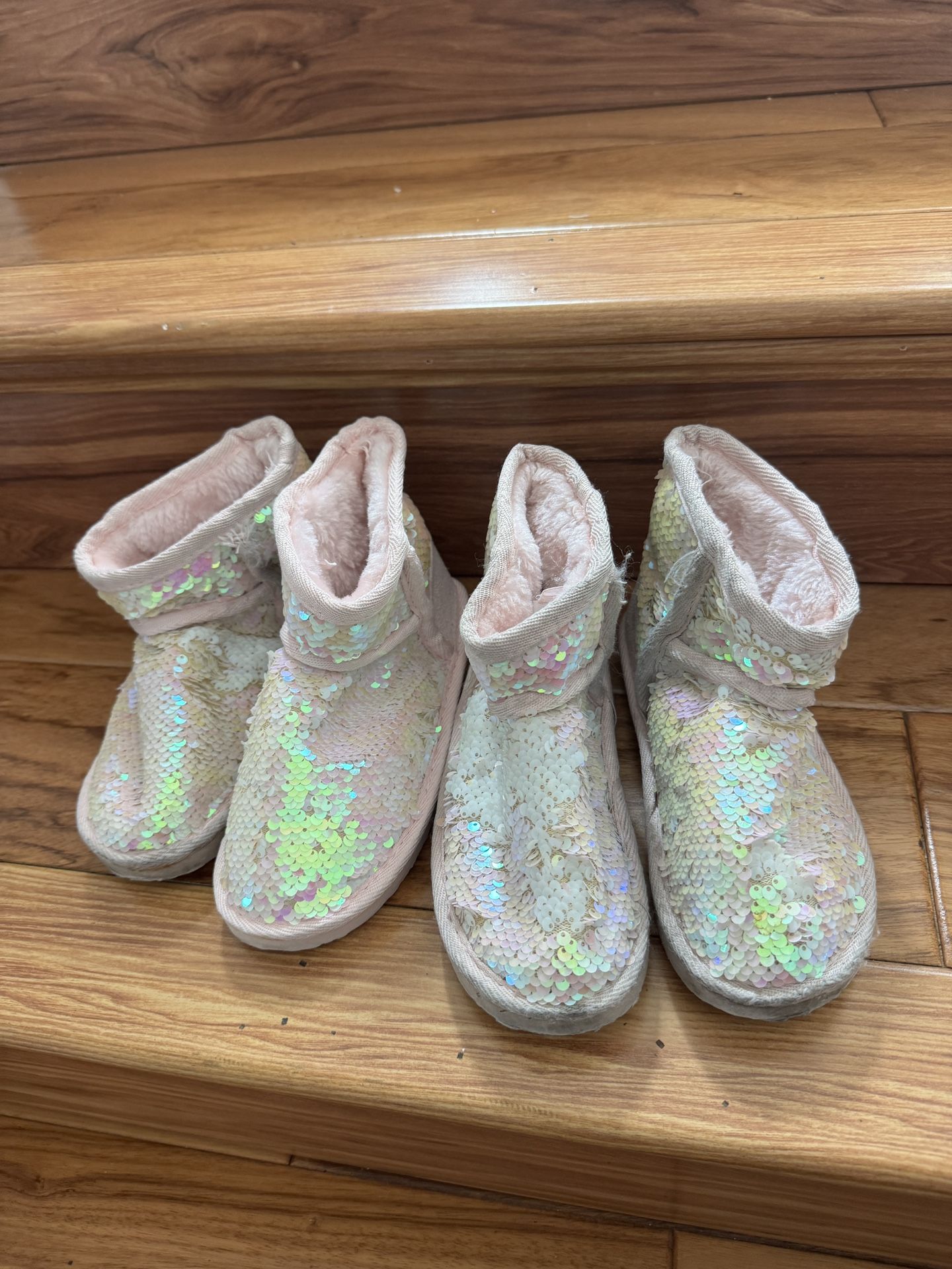 2 pairs Cotton On girls size 6 sequin shoes